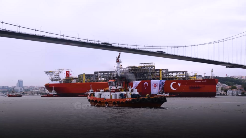 Osman Gazi Yüzer Üretim Platformu 17 Ekim'de Karadeniz'deki Görevine Uğurlanıyor